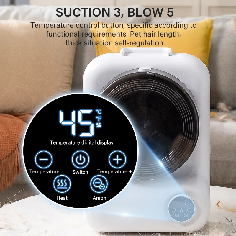 Home Use Professional Pet Grooming Kit with Fur Remover Hair Brush Dryer Clippers Set Trimmer Cleaner Vacuum For Dogs Cats