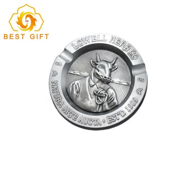 New Design Tauren Metal Ashtray Custom Cow Head Home Use Portable Car Cigar Stainless Steel Ashtray