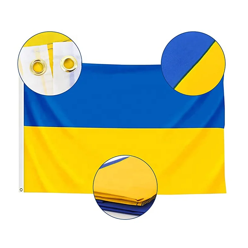 custom 3x5 Ft Double Stitched Polyester Fabric flag outdoor flag  ukraine flag for Pacifist