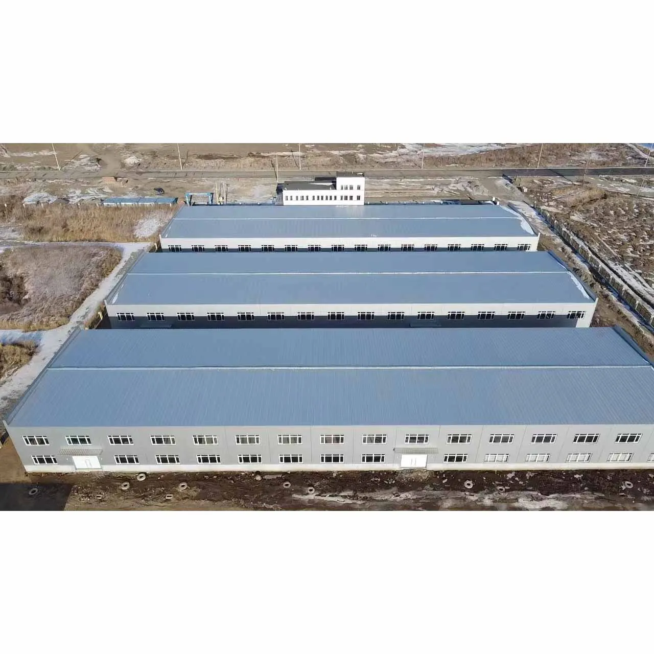 Prefabricated Steel Warehouse Hangar Light-Weight Metal Frame Workshop Building with Services of Welding Cutting Bending