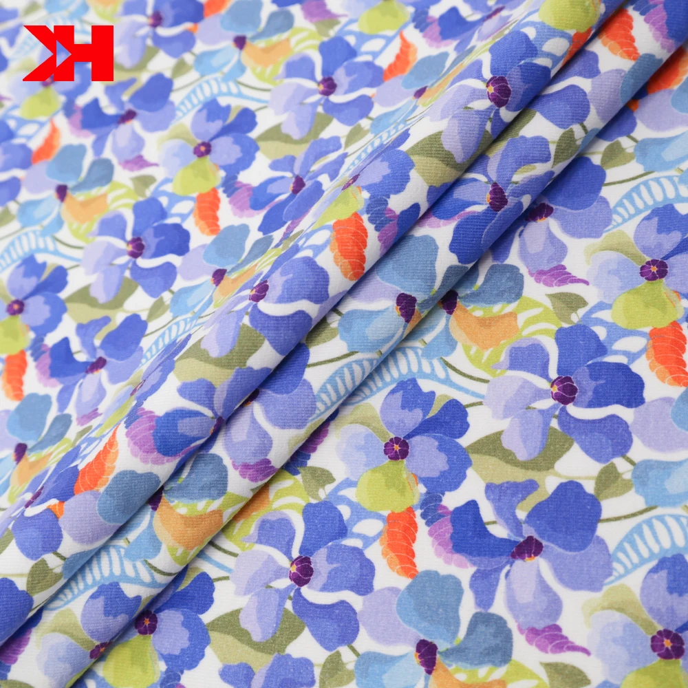 Kahn Custom Design Lycra Knitted Stretch Cotton Spandex Jersey Fabric