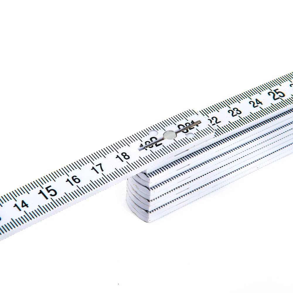 Multifunctional 2m Plastic Folding Ruler 10-Fold Extension with Flexible Scale Measuring Tool