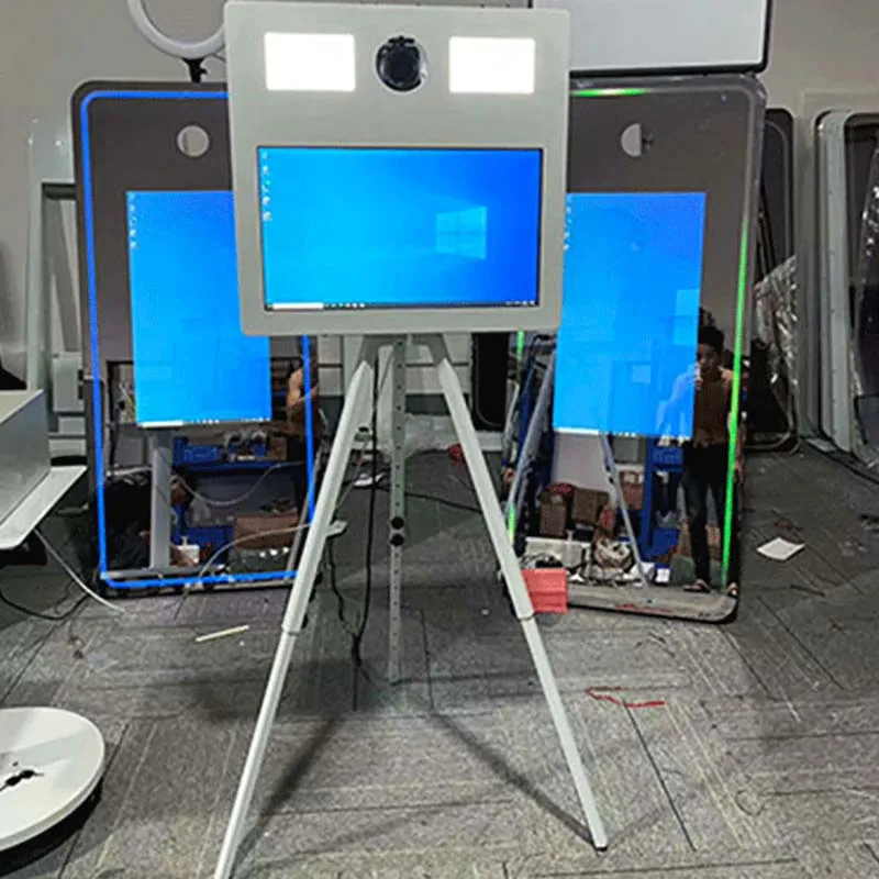 2024 New Design 72 Inch Photo Booth Mirror 13.3 Inch Magic Mirror for Wedding Parties Compatible with Camera