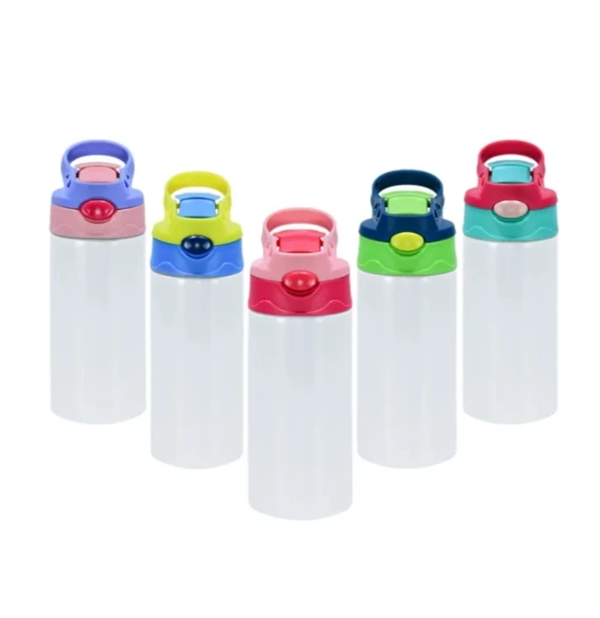 USA 12oz Double Wall Insulated Baby Cup spill proof Stainless Steel Sublimation Blank straight Kid Water Bottles for kids school