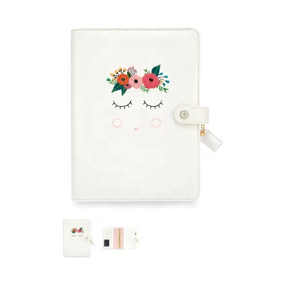 Cute Leather Planner Agenda A5 Ring Binder Traveler Diary Notebooks School Planners Filofax