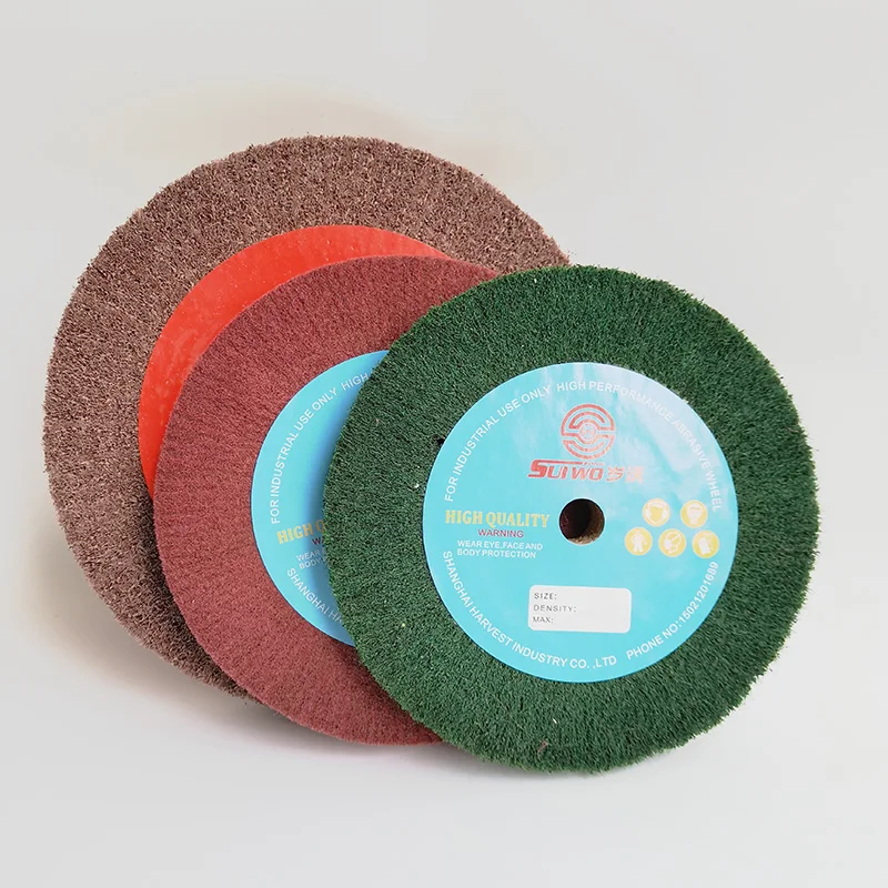 Steel Iron Door Handle Hinge Flapper Non Woven Flap Polishing Wheel