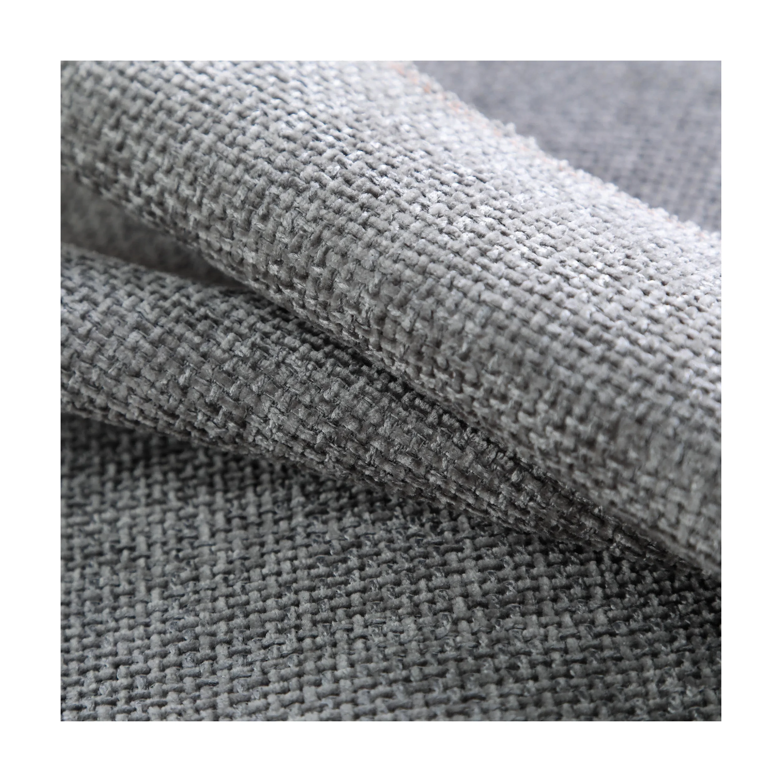 High quality sofa fabric nature pattern cross style 100% polyester upholstery chenille fabric