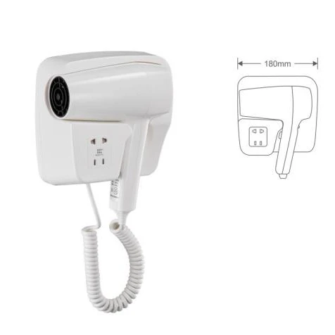 FL-2115 настенный фен отель профессиональный ABS пластик фен с розетки