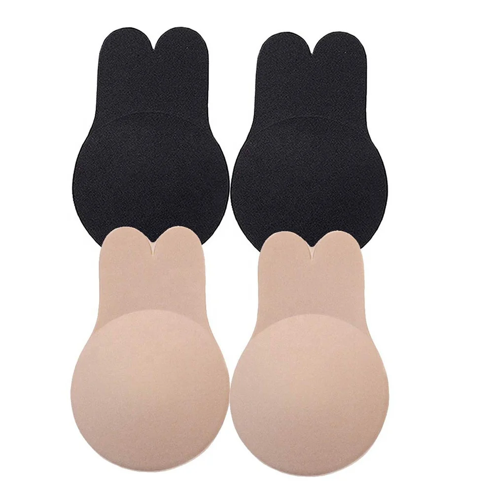 Rabbit Ears Women Strapless Sticky Invisible Bra Backless Dress Thin Silicone Nipple Covers Adhesive Bra