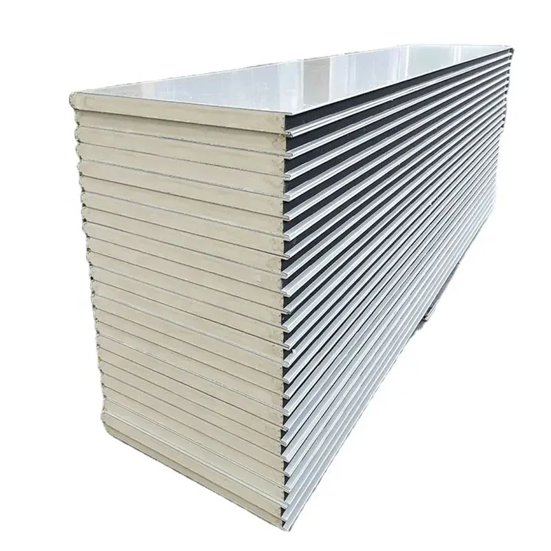 Waterproof Fireproof  pu insulated foam wall pu panel for cold room pu sandwich panels