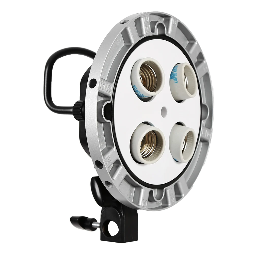 Photo Studio Godox TL-4 4in1 E27 Socket Tricolor Bulb Light Speed ring Lamp Head Multi-Holder Camera Photography Lighting