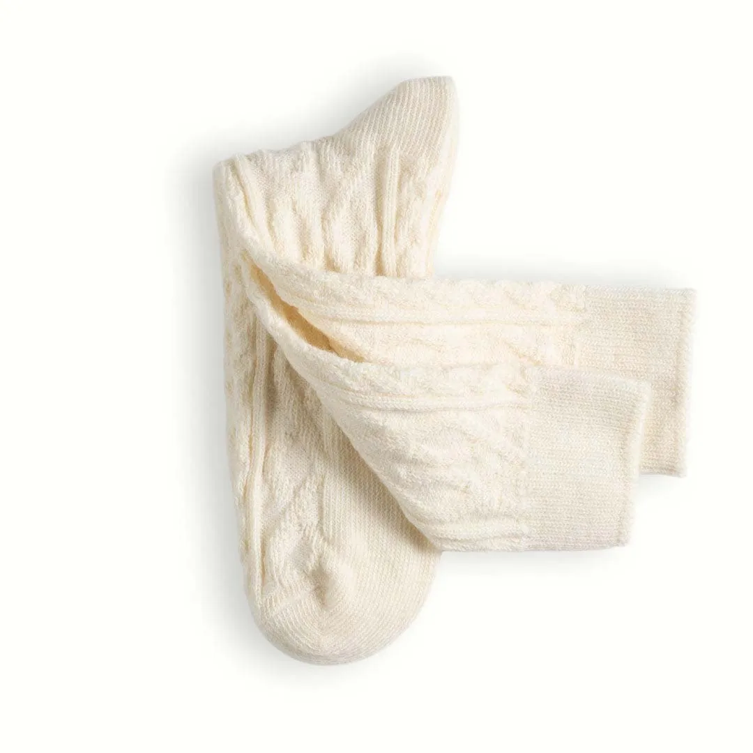 High quality custom jacquard cashmere solid color unisex knitted sock