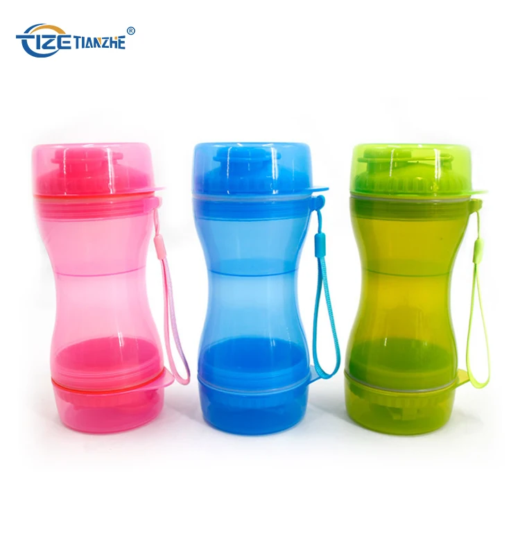 
Amazon Hot selling Portable 2 in 1 dual-use cup For Dogs Pet Product Travel Puppy Drinking Bowl Outdoor Pet Water Feeder Bottle 