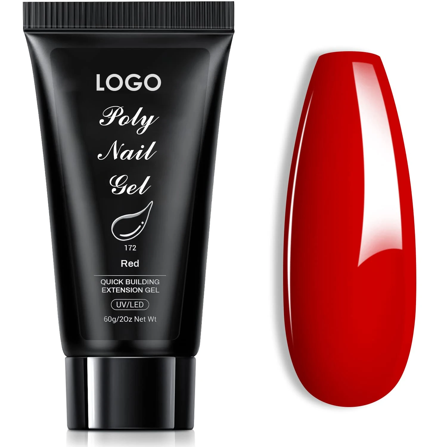 Private label High quality easily apply smooth for nail art solid poly extension gel set