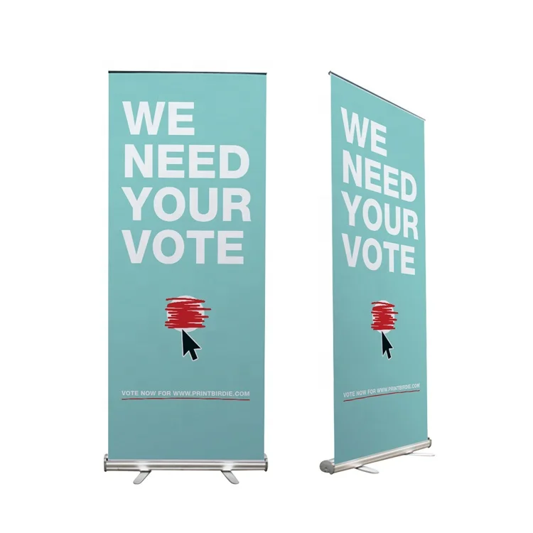 A4 Mini Table Banner Retractable Table Top Display Stand Mini Roll Up Banner