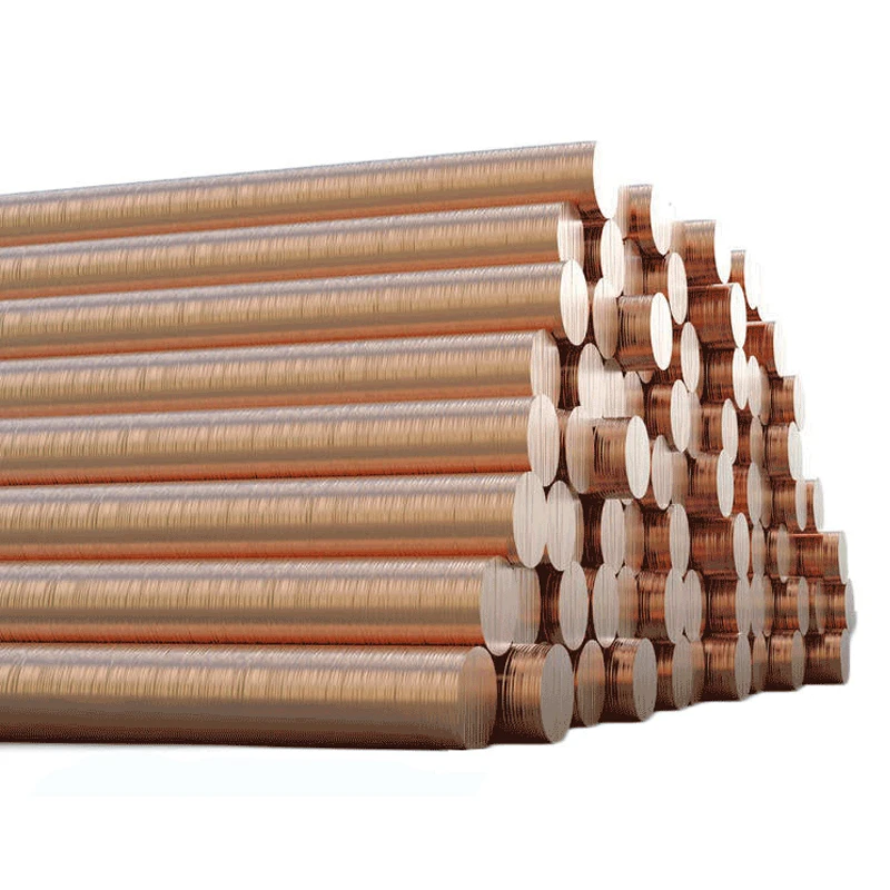 C11000 Copper bar / Copper Rod China supplier copper zinc filler brazing rod brass welding rods