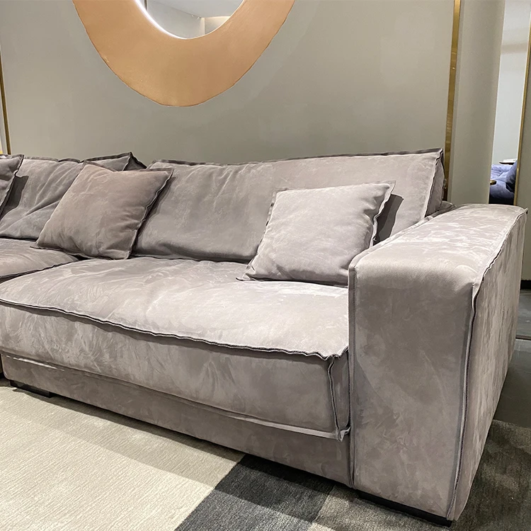 Gainsville Modern Frosted Leather Upholstery Cover Sectional Modular Sofa Set Furniture Special Shape Couch Living Room Sofas