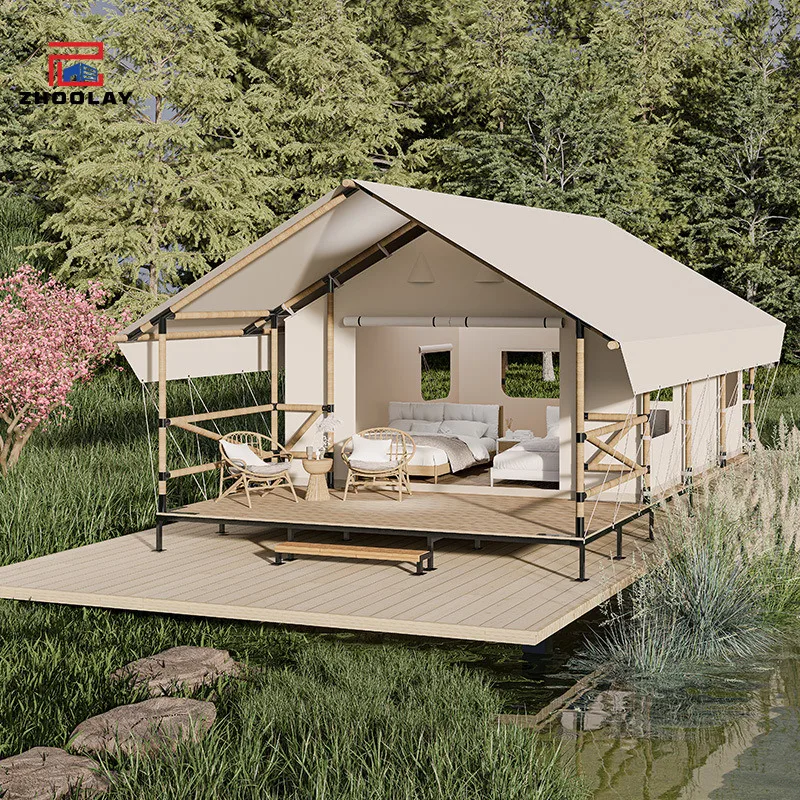 Wild Luxury Campsite Hotel Tent Outdoor Scenic Area Camping High End Trend Windproof Thickened Homestay Shed Equipment