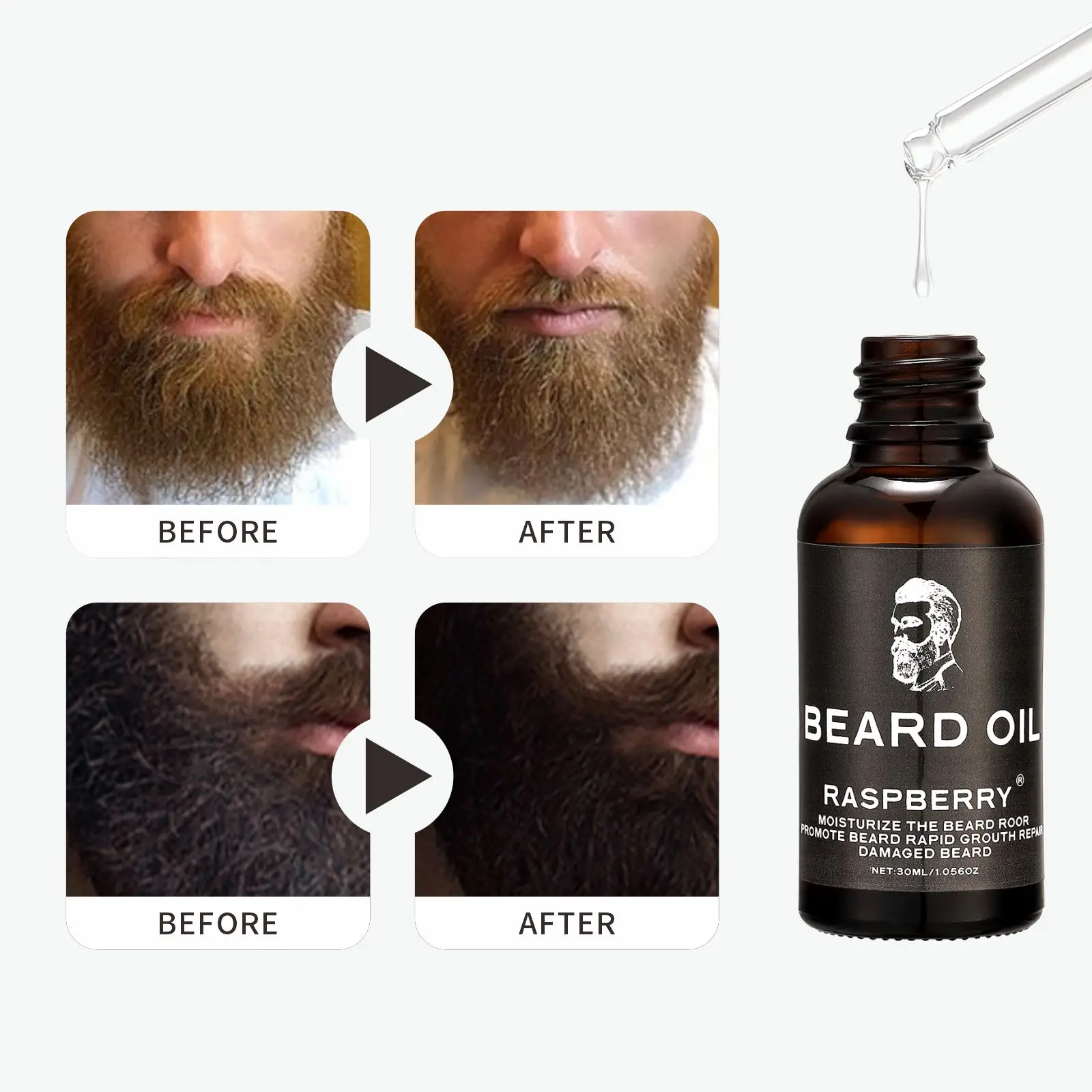 Barber Men Growth Soften Beard Oil No Label or Private Customize Lasting Bread Moisturizing and Nourishing