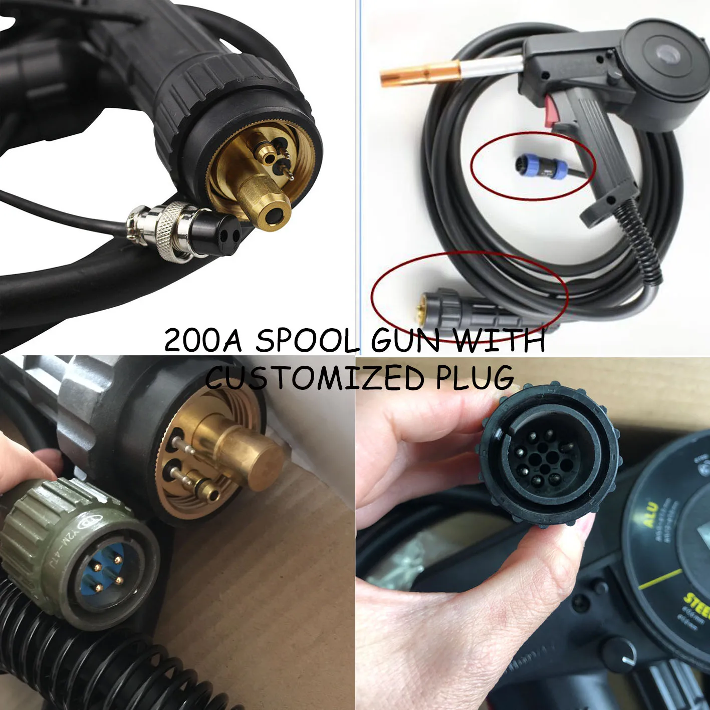 Сварочная горелка с газовым охлаждением MIG MAG CO2 15AK 24V нажимная алюминиевая катушка пистолет Европейским адаптером индивидуальная вилка