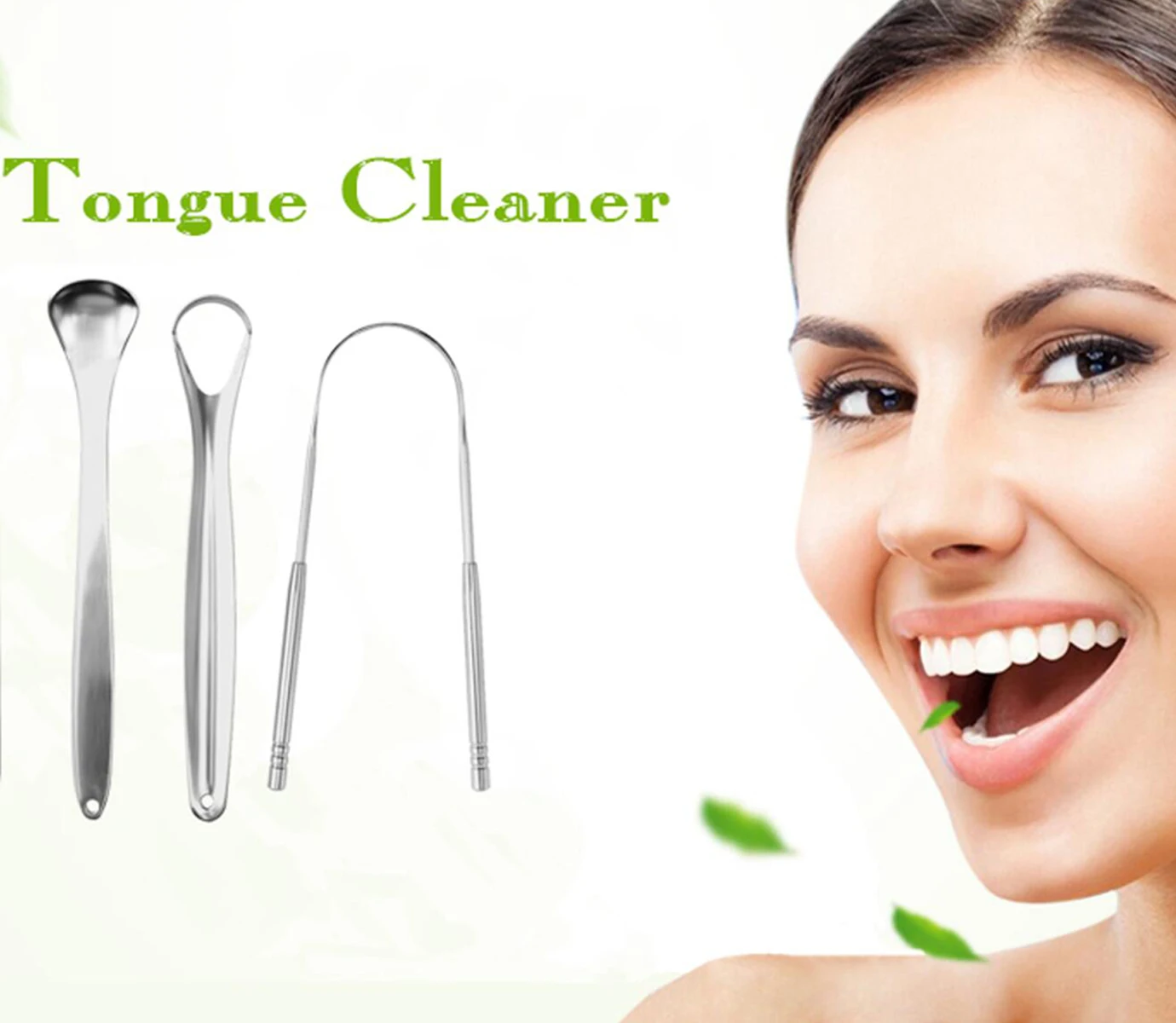 
Professional Reusable Stainless Steel com pact Tongue Scraper Cleaner set Reduce Bad Breath tongue spatula 