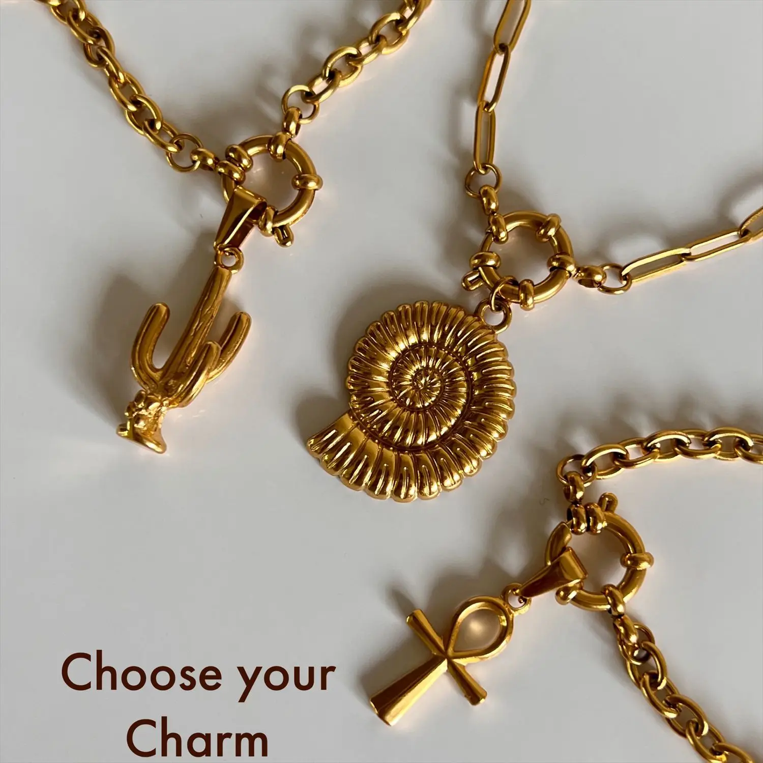 Fashion Ocean Beach Style Jewelry Diy Pendant Necklace Cross Starfish Waterproof Stainless Steel Charm Necklace Party Jewelry