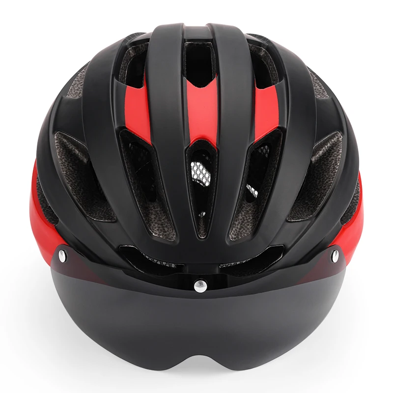 HONORTOUR High Quality PC Material Ultralight Breathable Bicycle Helmet Classic Road Bicycle Helmet with Signal Light