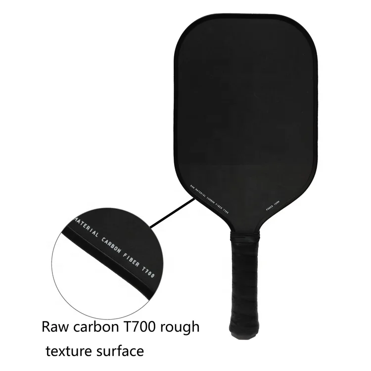 Popular new arrival custom thermoformed T700 raw carbon fiber pickleball paddle