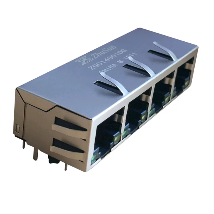 Сделано в Китае 8P8C модульный разъем 1x4 порты и разъёмы RJ45 разъем
