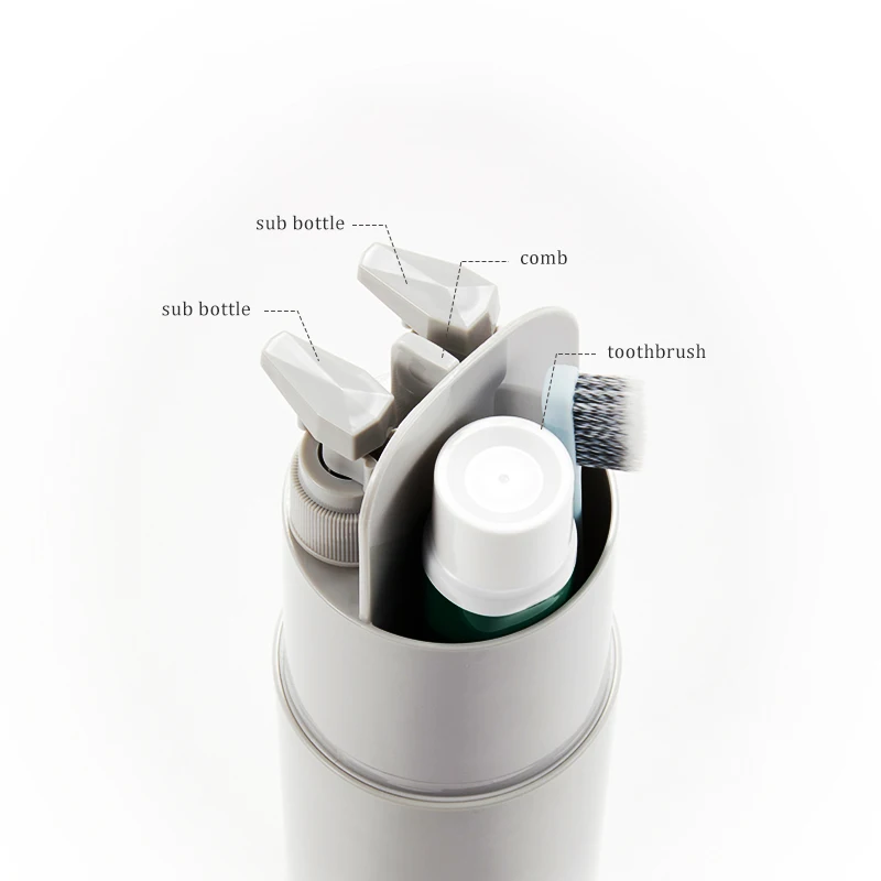 Набор многофункциональных туристических бутылок 7 в 1, герметичный дорожный держатель для зубных щеток, чашка, бутылка для душа, набор для путешествий, гимнастического зала, деловых поездок