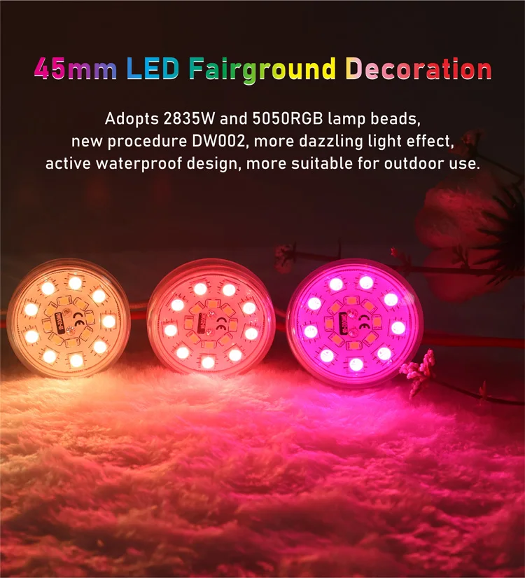Aglare 45mm Carnival LED Light Amusement Funfair Fairground Rides Lighting