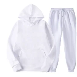 Custom logo 2022 jogging suit 100% polyester sweatsuit thick heavy tracksuits unisex sweatpants and hoodie set men