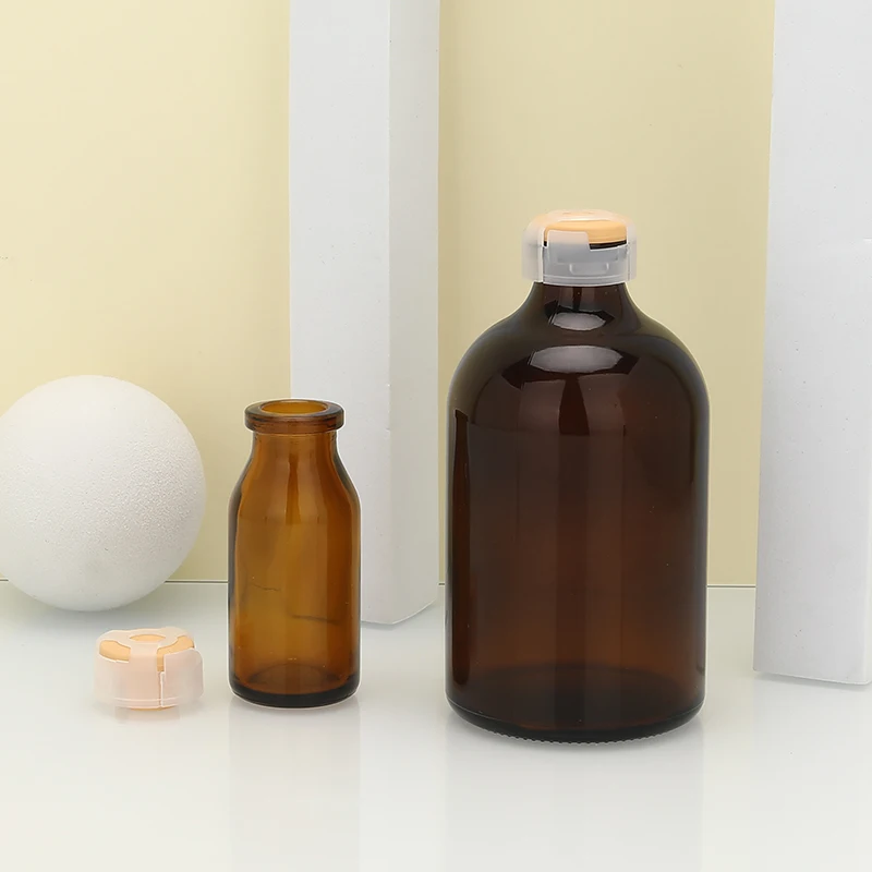 Jingtuo 10ml 20ml 30ml 50ml 100ml 7ml Molded Type Clear Amber Pharmaceutical Sterile Injection Glass Vials For Injection