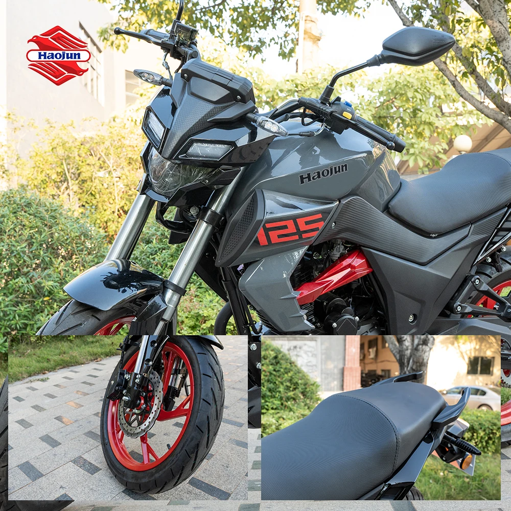 wholesale cheap high speed 125 cc 150 cc gas powered gasoline motorcycle scooter racing motorbike for sale