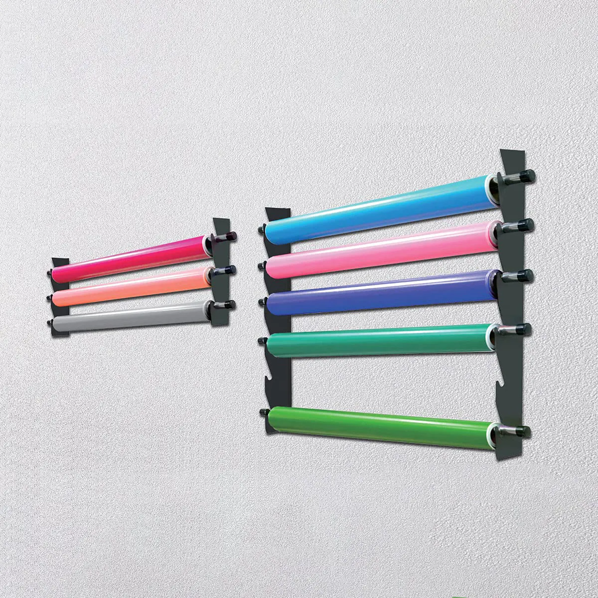 JH-Mech Custom Size Vinyl PE Fabric Roll Wall Mount Vinyl Roll Rack Holder