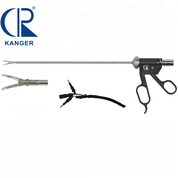 Abdominal laparoscopic instruments Reusable Plastic handle double action non-traumatic Bipolar Autramatic coagulation forceps