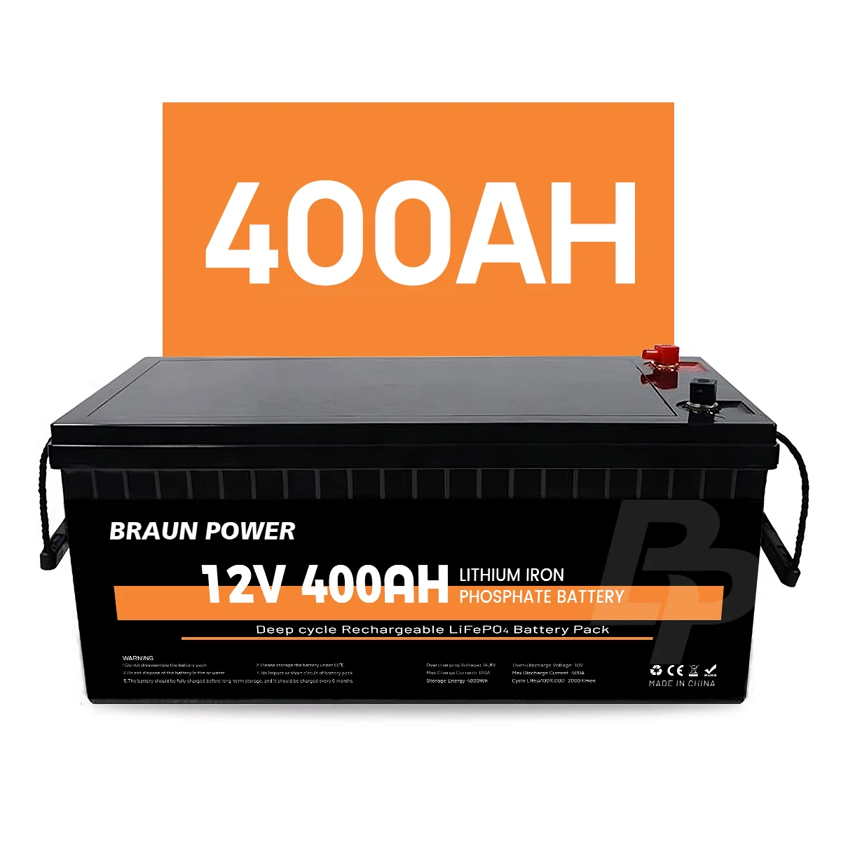 EU Stock Wholesale LiFePo4 Battery 12v 50AH 100Ah 200Ah 400Ah Bluetooth IP65 Waterproof Deep Cycles Rechargeable Solar Battery