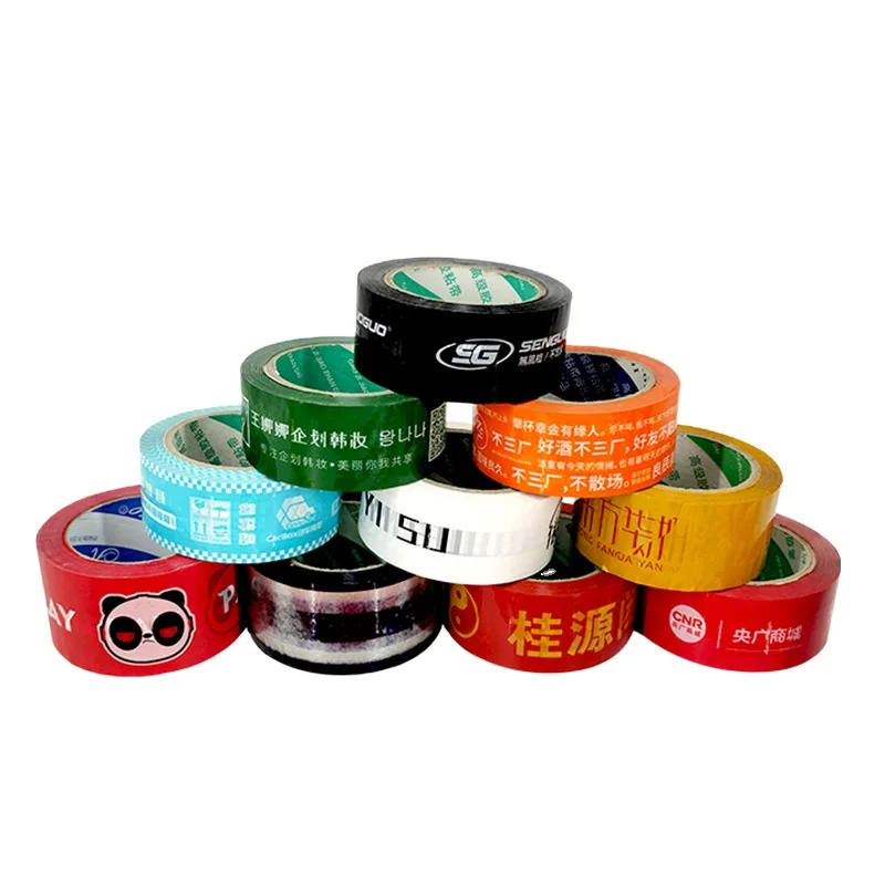 High Quality Custom Logo Printing Bopp Color Tape Waterproof Shipping Packaging Sealing Tape For Sale