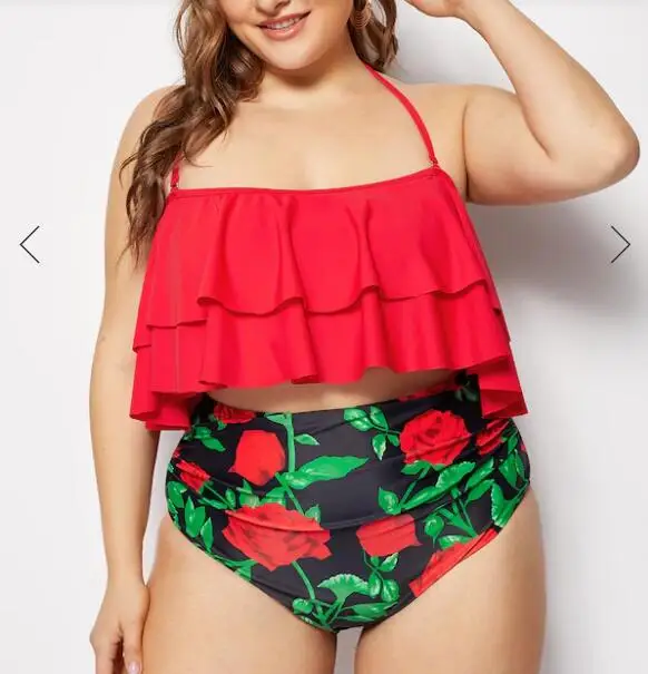 
Dropshipping fast shipping plus size love&roses swimsuit women bikini Swimwear & Beachwear in Summer and winter 