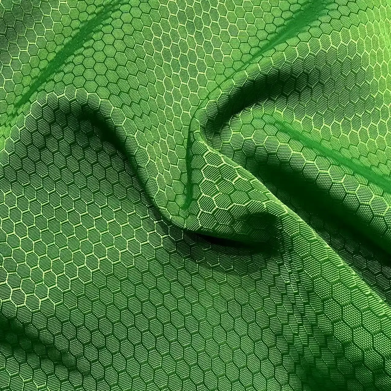 Honeycomb shiny polyester Oxford fabric/rip-stop honeycomb woven polyester fabric/3D honeycomb jacquard  polyester woven fabric