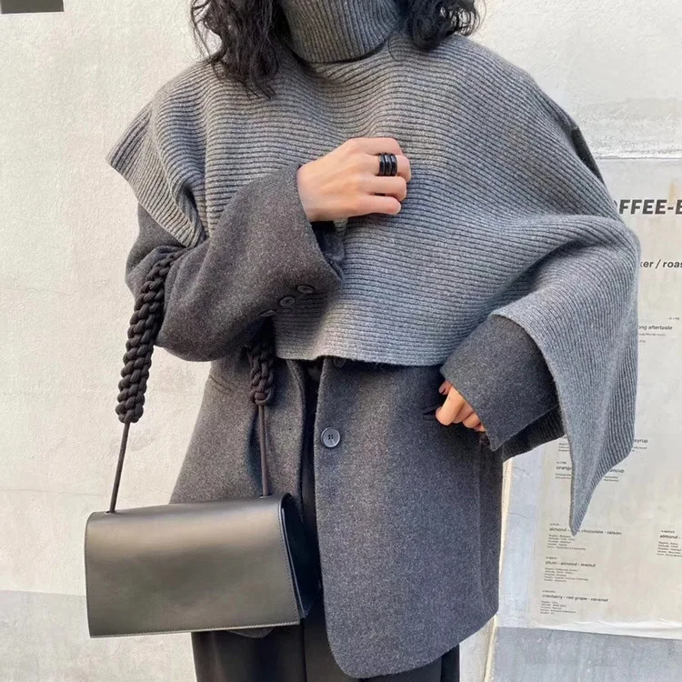 Wholesale Ladies Scarf Warm Shawl Sweater Top Women Autumn/Winter Long Pullover Knit Scarf