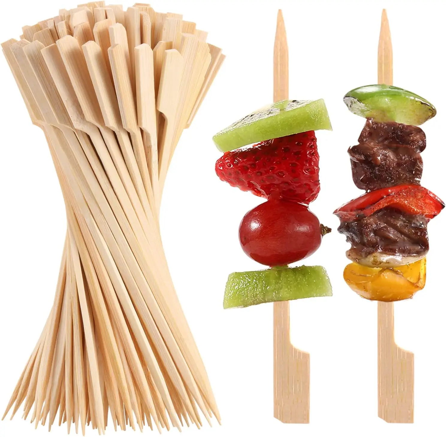 High Quality BBQ Engraving China Bamboo Stick for Incense Stick for Camping Party Kebab Sausage Skewers