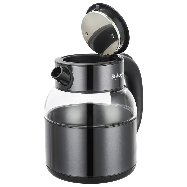 Double Layer 360 Auto switch Boil-Dry Protection Glass Electric Kettles Water Boiler with LED Indicator Inner Lid Bottom