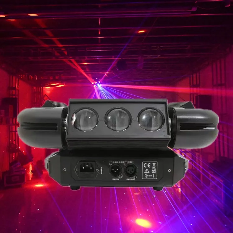 12pcs *10W DMX512 Stage Moving Head Lights Rgbw 4 In 1 Laser Strobe Light For Disco