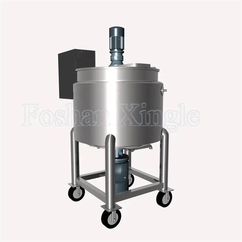 Food Sus316l Anticorrosive Polypropylene Agitator Stainless Steel Emulsifier Mixing Tank For Cosmetic Cream