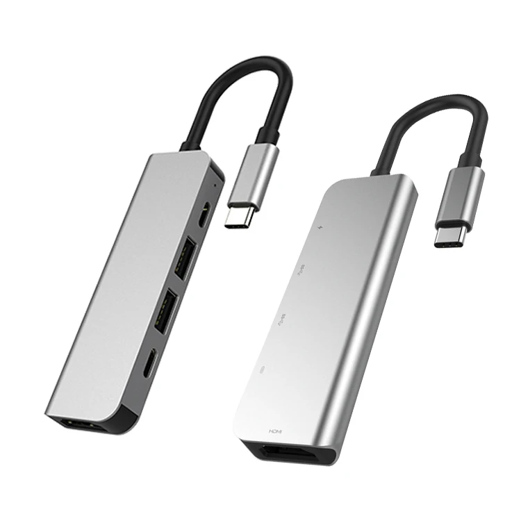 usb3.0 hub 4K adapter with 100W PD Charging Hub tyep-c to rj45 hdmi usb PD for mobile phones computer