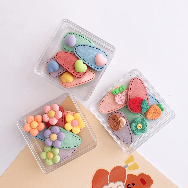 Kids Hair Accessories Baby Mini Bow Crown Hair Clips Set Accessories For Girls