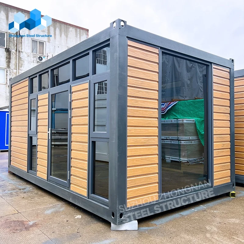 Zhongnan Detachable Custom luxury portable wooden hanging board prefabricated tiny home modular shipping container house