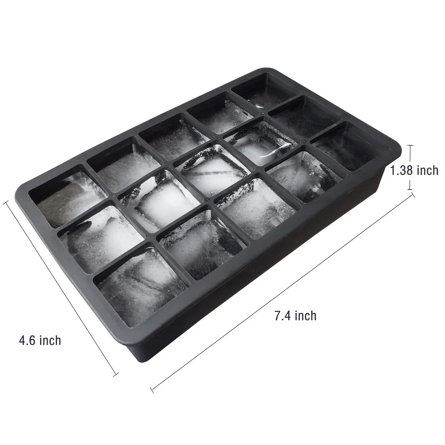 15 cube silicone ice trays,silicone ice cube trays custom logo printing, ice cube mold