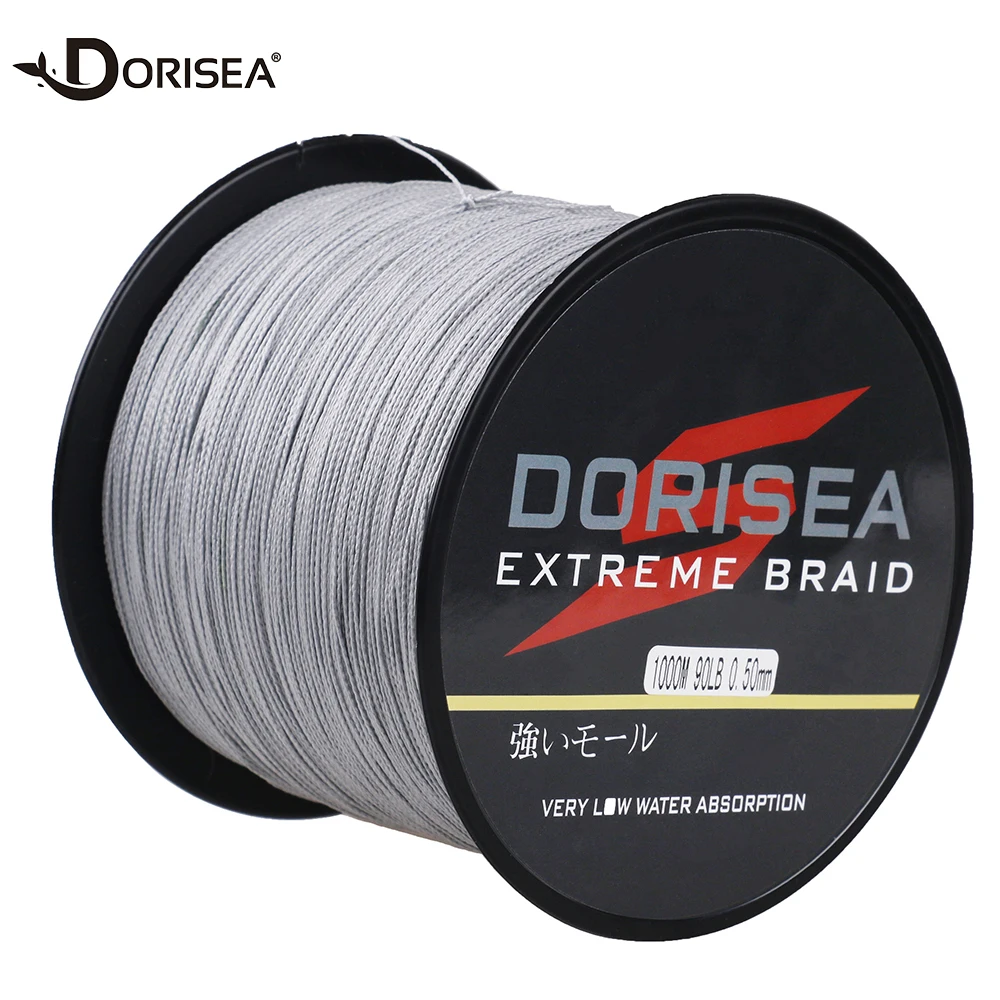 DORISEA оптовым фабричным ценам 4 нити 1000 м 6-100LBS 100% PE плетеная леска